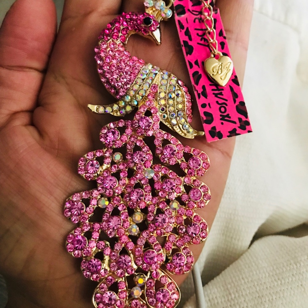 - BETSEY JOHNSON~ XLarge Peacock Necklace